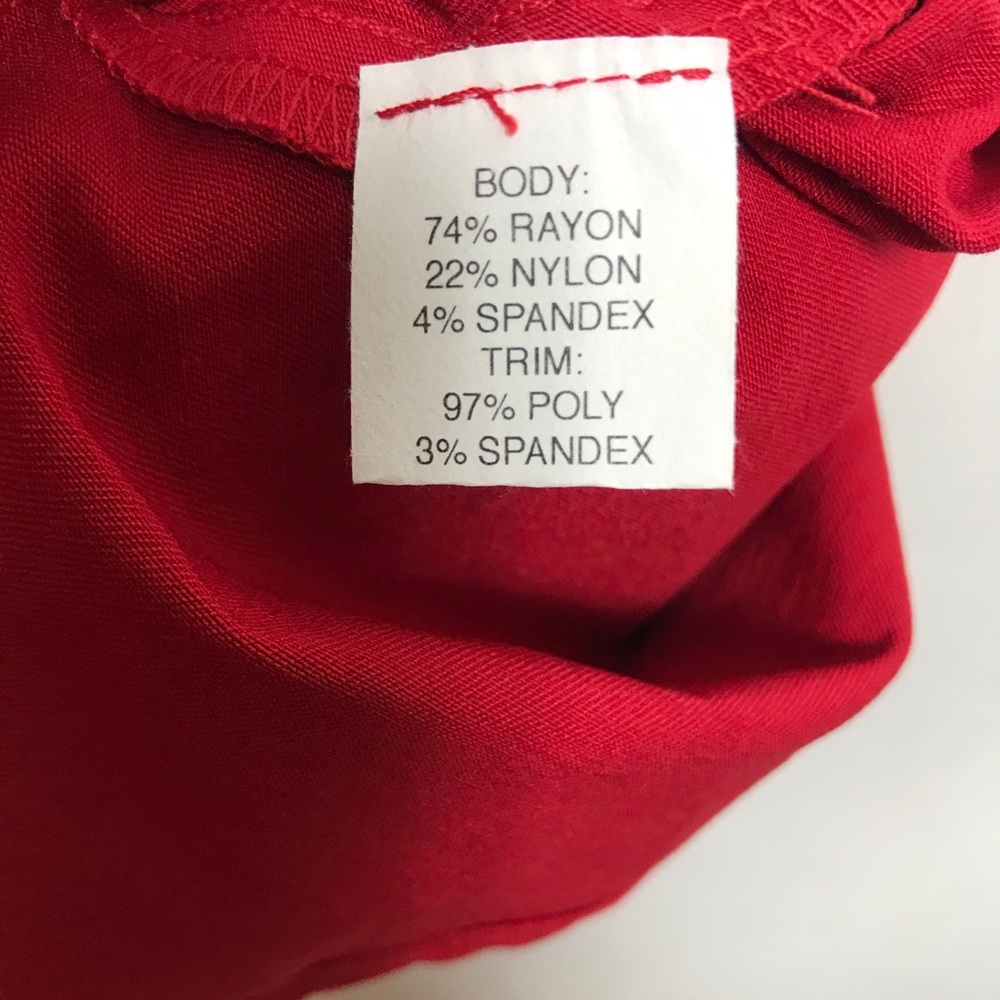 Cute Stop Staring Red Swing Dress with Tie NWT - Picture 5 of 6